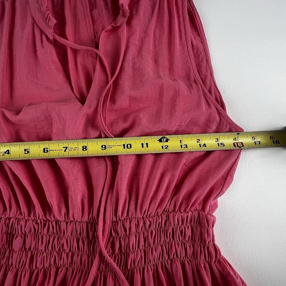 The Impeccable Pig Ruffle Sleeveless Top Pink Women's Sz M Boho - Picture 6 of 8